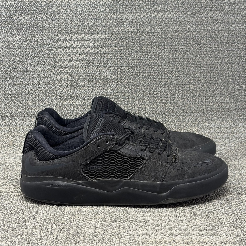 Nike SB Ishod Wair PRM Premium Triple Black Skate Shoes DZ5648-001 Men's 9.5